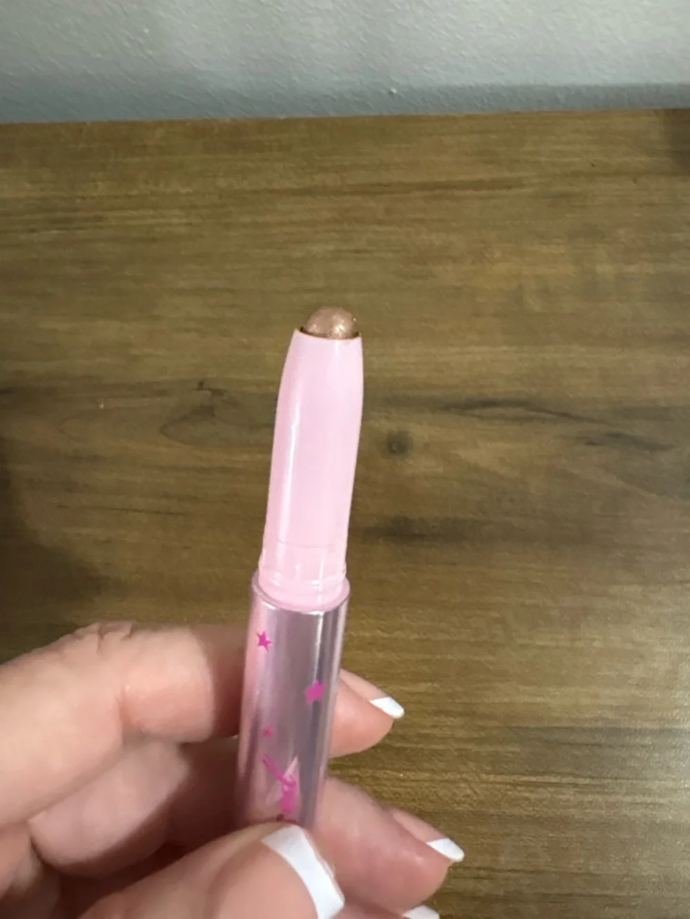 Too Faced Pink Metallic Eyeshadow Stick with Champagne Shimmer